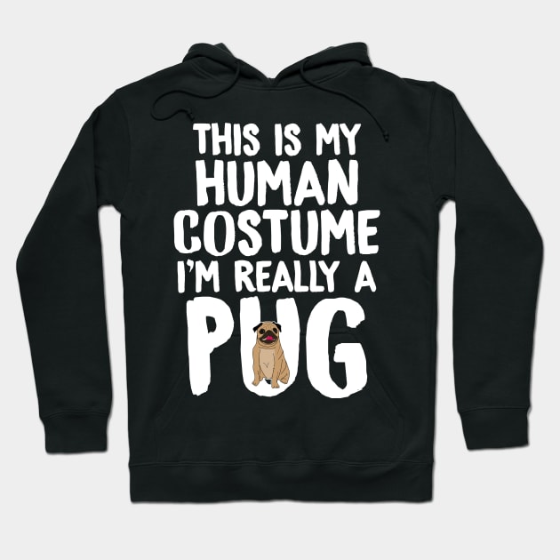 This is my human costume I'm really a pug Hoodie by captainmood